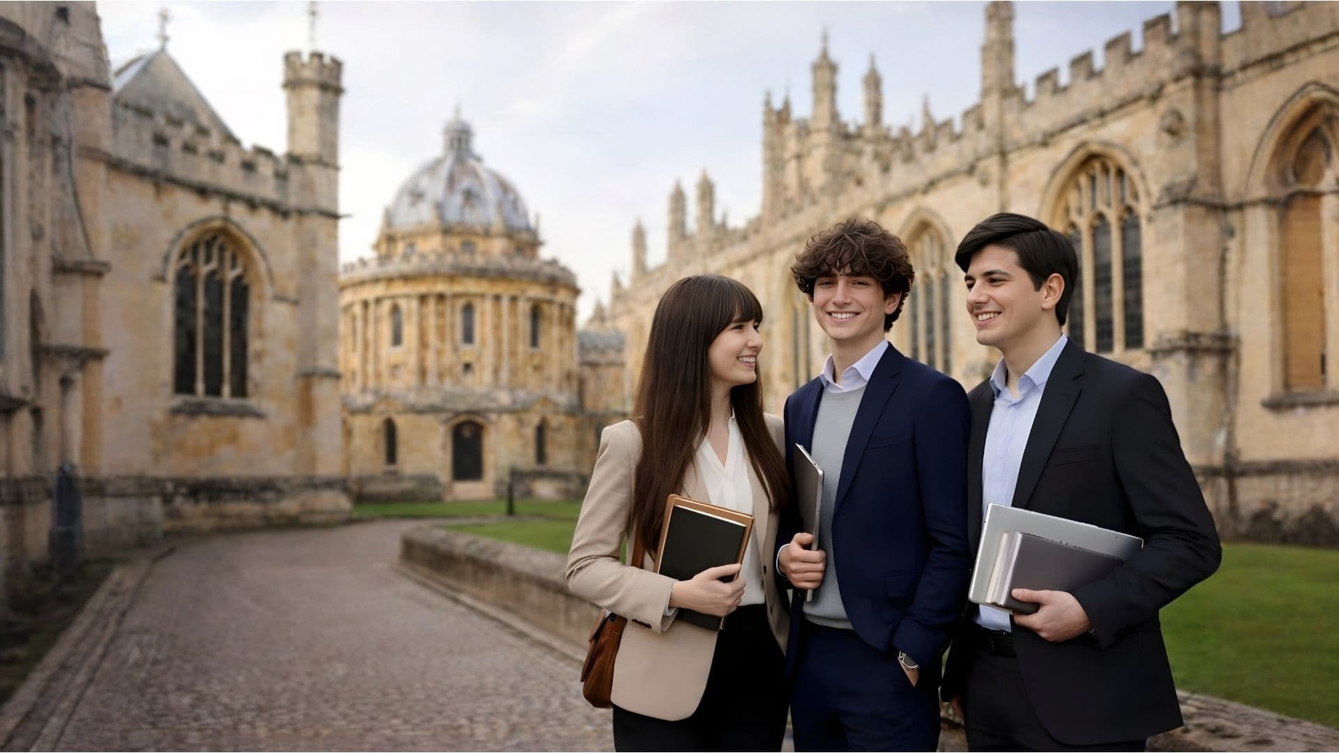 LBRIGHT Oxford Academy students in front of Oxford University